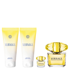 Versace Yellow Diamond L EDT 90 ml+5 ml+ Body Lotion 100 ml & Shower Gel 100 ml