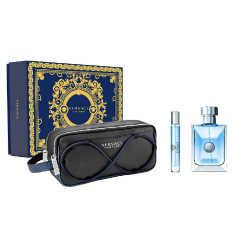 (500 x 500 px) VERSACE POUR HOMME EDT NAT.SPRAY 100 ML + 1 TRAVEL SPRAY EAU DE TOILETTE NAT.SPRAY 10 ML + VERSACE GWP BAG