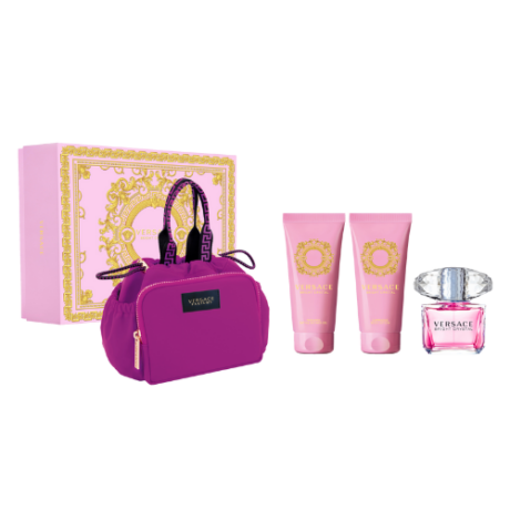 (500 x 500 px)VERSACE BRIGHT CRYSTAL EDT NAT.SPRAY.90ML + 1 TUBE PERFUMED BATH & SHOWER GEL 100 ML + 1 TUBE LUMINOUS BODY LOTION 100 ML + VERSACE GWP BAG