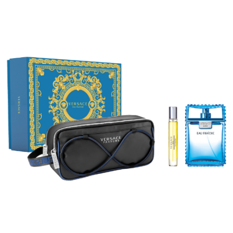 (500 x 500 px)VERSACE EAU FRAICHE EDT NAT.SPRAY 100 ML + 1 TRAVEL SPRAY EAU DE TOILETTE NAT.SPRAY 10 ML + VERSACE GWP BAG