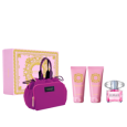 Versace Bright Crystal EDT 90 Ml + Versace Bright Crystal Shower Gel 100 Ml +Versace Bright Crystal Body Lotion 100 Ml + Versace Pink Bag Gift Set