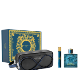 Versace Trousse Eau De Parfum M 100 ML +Versace Eau De Parfum 10 Ml +Versace Cosmetic Bag, Gift Set For Men