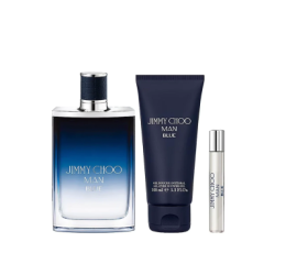 JIMMY CHOO MAN BLUE EDT 100ML + EDT 7.5 ML MINI + S/G 100ML  SET