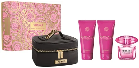 Versace Bright Crystal Absolu EDP 90ml + Body Lotion 100ml + Shower Gel 100ml + Handbag Gift Set For Women