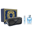 Versace Pour Homme Eau De Toilette 100Ml+ Versace  Pour Homme Eau De Toilette 10 Ml Miniature+ Versace  Pouch. Gift Set For Men