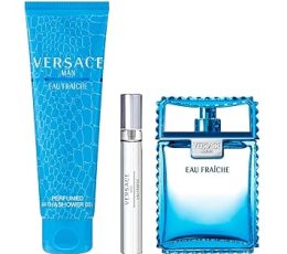 VERSACE EAU FRAICHE M EDT 100 ML+S/G 150ML+ MINI 10ML SET