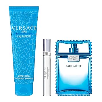 VERSACE EAU FRAICHE M EDT 100 ML+S/G 150ML+ MINI 10ML SET