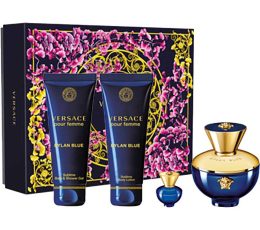 VERSACE DYLAN BLUE L EDP 100ML+S/G 100ML+ B/L 100ML+MINI 5ML SET