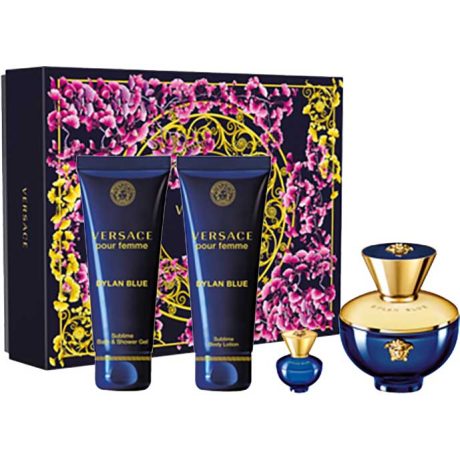 VERSACE DYLAN BLUE L EDP 100ML+S/G 100ML+ B/L 100ML+MINI 5ML SET