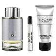 Mont Blanc Explorer Platinum for Men Eau de Parfum 3 Piece Perfume Gift Set