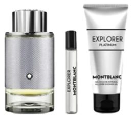 Mont Blanc Explorer Platinum for Men Eau de Parfum 3 Piece Perfume Gift Set