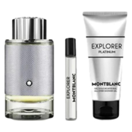 Mont Blanc Explorer Platinum for Men Eau de Parfum 3 Piece Perfume Gift Set