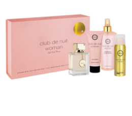 Armaf Club De Nuit Women Gidtset (edp 105 Ml + Body Lotion 100 Ml + Body Spray 50 Ml + Body Mist 250 Ml)