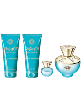 Versace Dylan Turquoise L EDT 100 Ml+ Shower Gel 100 Ml+ Body Lotion 100 Ml+ Mini 5 Ml Set
