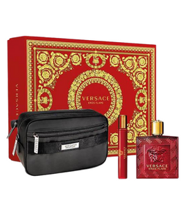 Versace Eros Flame M EDP 100 Ml +10 Ml Miniature +Pouch Set
