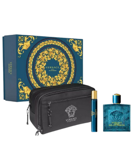 Versace Eros M EDP 100 Ml +Miniature 10 Ml +Pouch Set