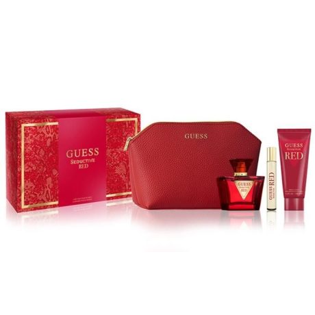 Guess Seductive Red Set Edt 75 Ml+ Edt 15ml+ BL100ml+ Pouch
