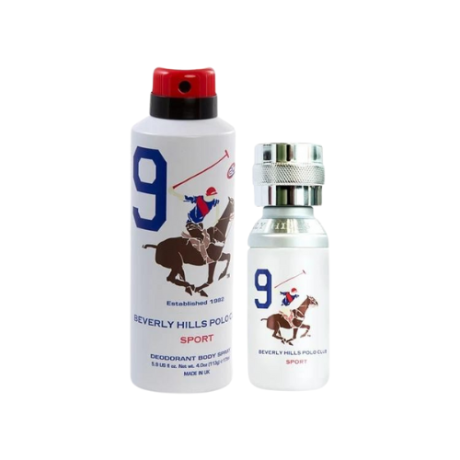 Beverly Hills Polo Club Sport No.9 Gift Set for Men EAU DE TOILETTE 50ml + Sport Deodorant 175ml