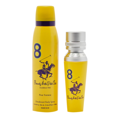Beverly Hills Polo Club No.8 Gift Set for Women EAU DE PARFUM 50ml + Deodorant 150ml