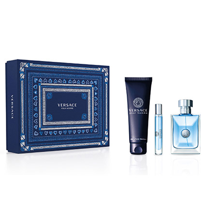 Versace Pour Homme EDT 100ml H/B Shampoo 150ml Travel Spray 10ml