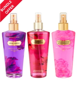 Victoria’s Secret 3 Pcs Bundle Offer (Pink Collection)
